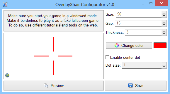 crosshair overlay for games